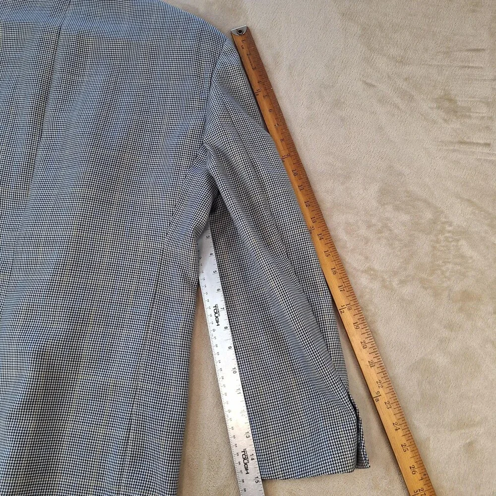Brooks Brothers Sport Coat Mens 44 Regular Gray Wool Check Single Vent 2 Btn